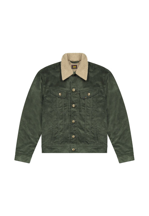 Lee Men's Sherpa Jacket In Frontier Olive - Rodeo In