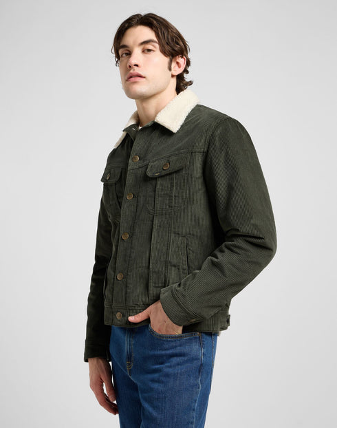 Lee Men's Sherpa Jacket In Frontier Olive