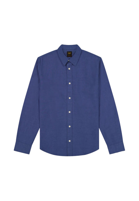 Lee Men's Shirt In Academy Blue - Rodeo In