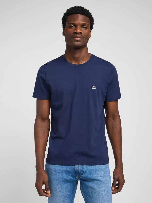 Lee Men's Short Sleeve Patch Logo T-Shirt In Navy - Rodeo In