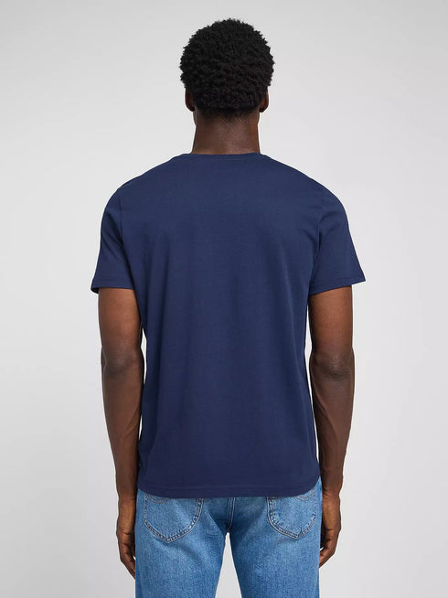 Lee Men's Short Sleeve Patch Logo T-Shirt In Navy - Rodeo In