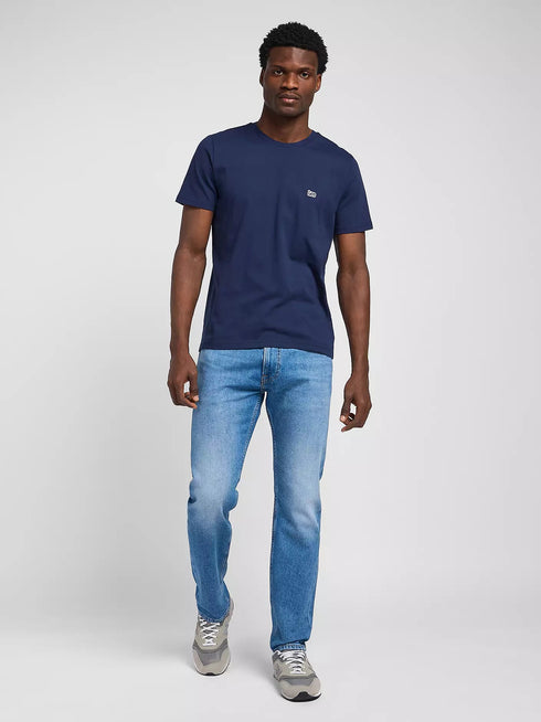 Lee Men's Short Sleeve Patch Logo T-Shirt In Navy - Rodeo In