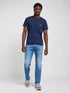 Lee Men's Short Sleeve Patch Logo T-Shirt In Navy - Rodeo In