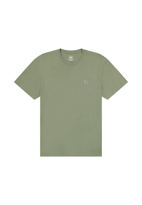 Lee Men's Short Sleeve Patch Logo T-Shirt In Olive Stone - Rodeo In