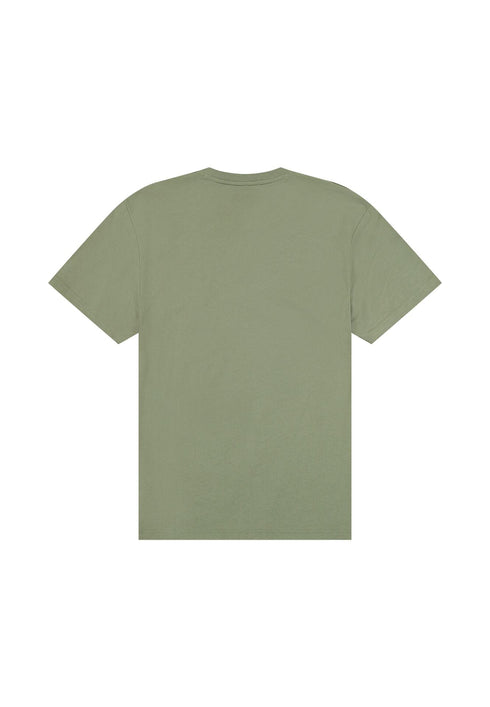 Lee Men's Short Sleeve Patch Logo T-Shirt In Olive Stone - Rodeo In