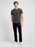 Lee Men's Short Sleeve Patch Logo T-Shirt In Washed Black - Rodeo In