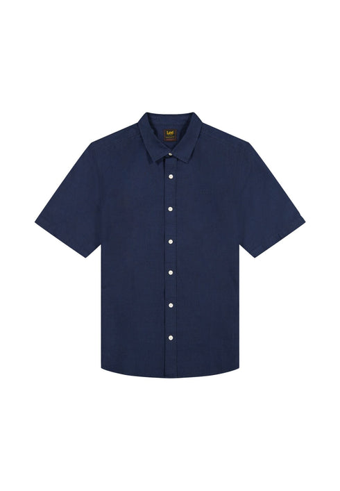 Lee Men's Short Sleeve Shirt In Rivet Navy - Rodeo In