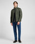Lee Men's Stand Collar Puffer Jacket In Olive Gray
