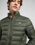 Lee Men's Stand Collar Puffer Jacket In Olive Gray - Rodeo In