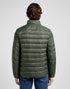 Lee Men's Stand Collar Puffer Jacket In Olive Gray