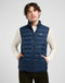 Lee Men's Stand Collar Puffer Vest In Rivet Navy