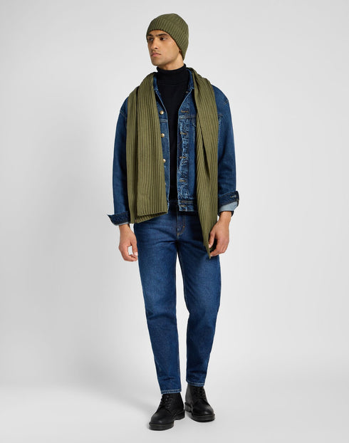 Lee Men's Turtle Neck Long Sleeve T-Shirt in Black