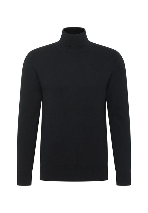 Lee Men's Turtle Neck Long Sleeve T-Shirt in Black