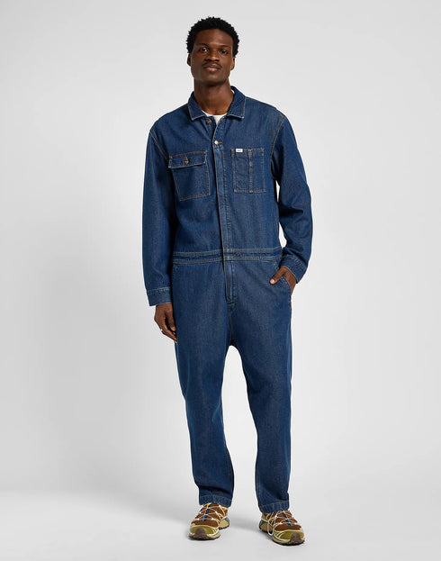 Lee Men's Union-All Overalls In Mid Wash