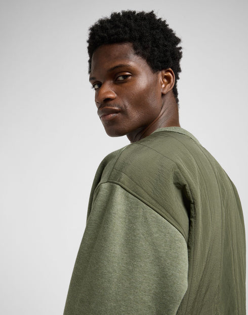 Lee Men's Utility Crew Sweatshirt In Oak Moss