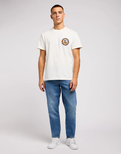 Lee Men's Varsity T-Shirt In Ecru - Rodeo In