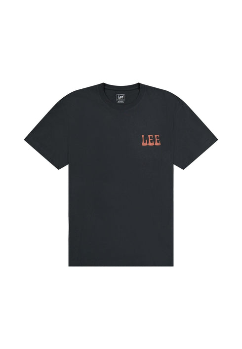 Lee Men's Vinyl T-Shirt In Washed Black - Rodeo In
