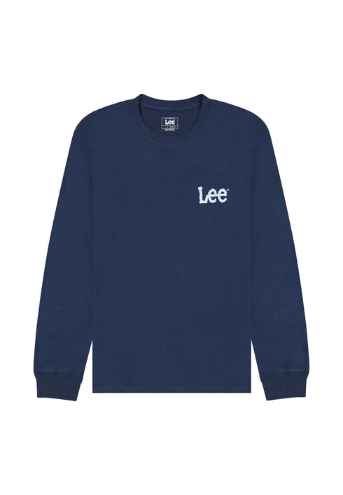 Lee Men's Wobbly Logo Sweatshirt In Rivet Navy