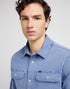 Lee Men's Work Wear Over-Shirt In Surf Blue