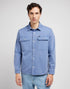 Lee Men's Work Wear Over-Shirt In Surf Blue