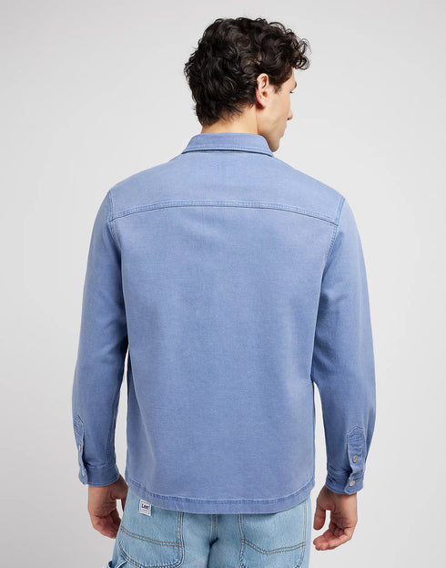 Lee Men's Work Wear Over-Shirt In Surf Blue