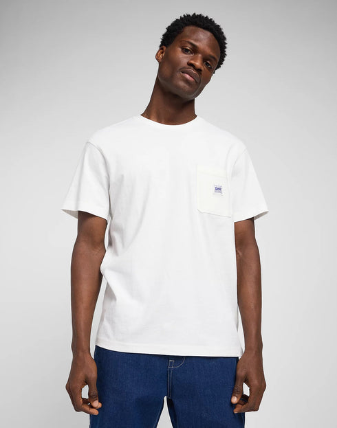 Lee Men's Work Wear Pocket T-Shirt In Ecru - Rodeo In