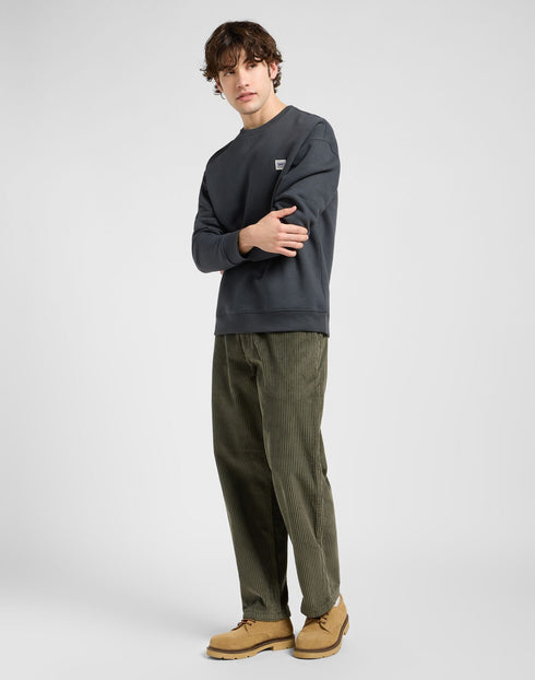 Lee Men's Work Wear Sweatshirt In Washed Black