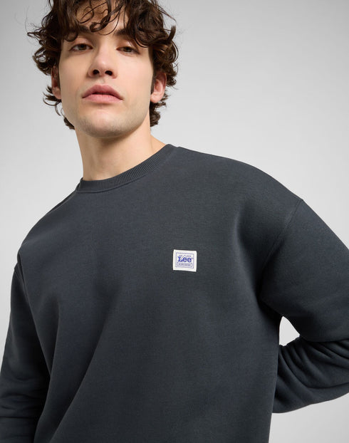 Lee Men's Work Wear Sweatshirt In Washed Black