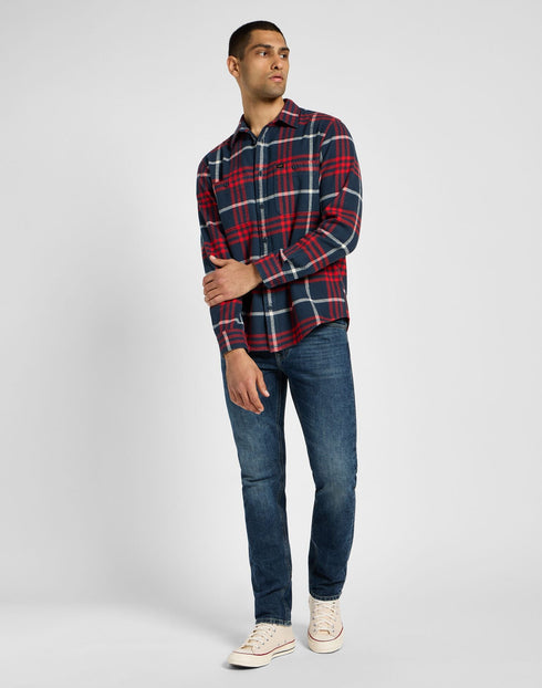 Lee Men's Worker Shirt 2.0 in Rivet Navy