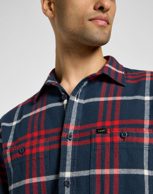 Lee Men's Worker Shirt 2.0 in Rivet Navy