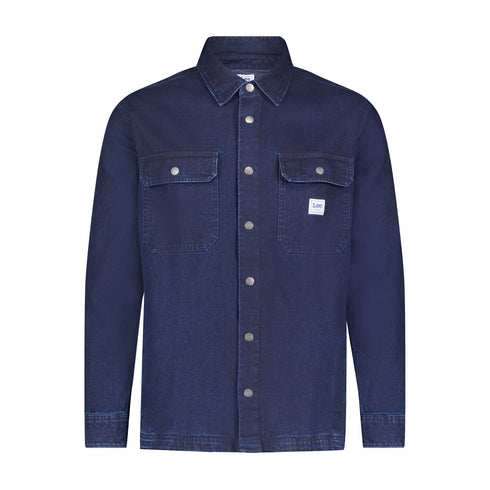 Lee Men's Workwear Overshirt in Medium Worn Wash