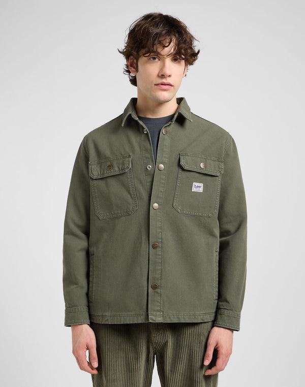 Lee Men's Workwear Overshirt In Oak Moss - Rodeo In