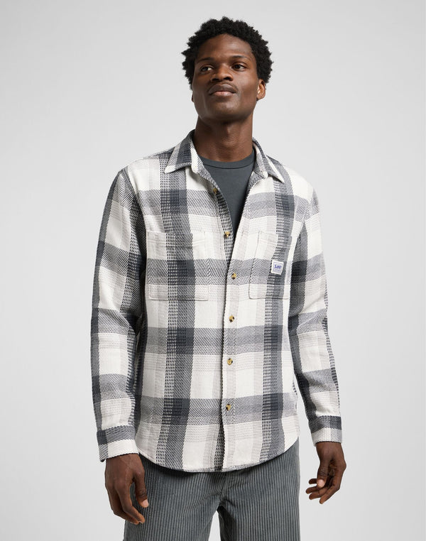 Lee Men's Workwear Shirt 2_0 In Rebel Navy Plaid - Rodeo In