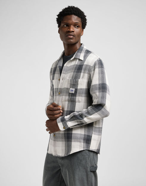 Lee Men's Workwear Shirt 2_0 In Rebel Navy Plaid - Rodeo In