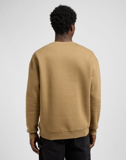 Lee Men's WW Essential Crew Sweatshirt In Dark Khaki - Rodeo In