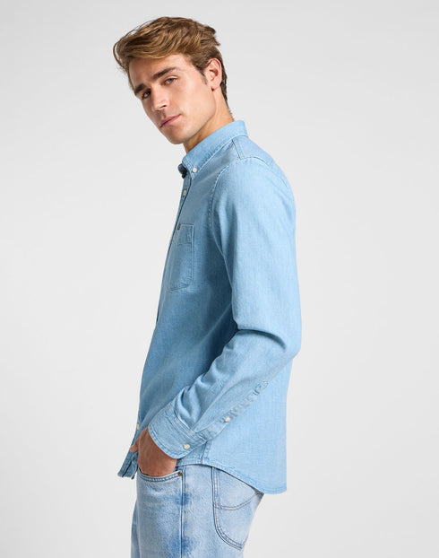 Lee Men's Button Down Shirt in Lakeside Wash