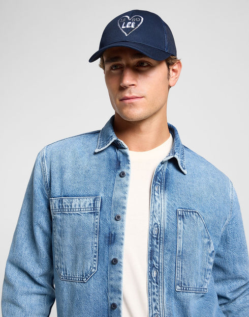 Lee Trucker Cap In Rivet Navy - Rodeo In