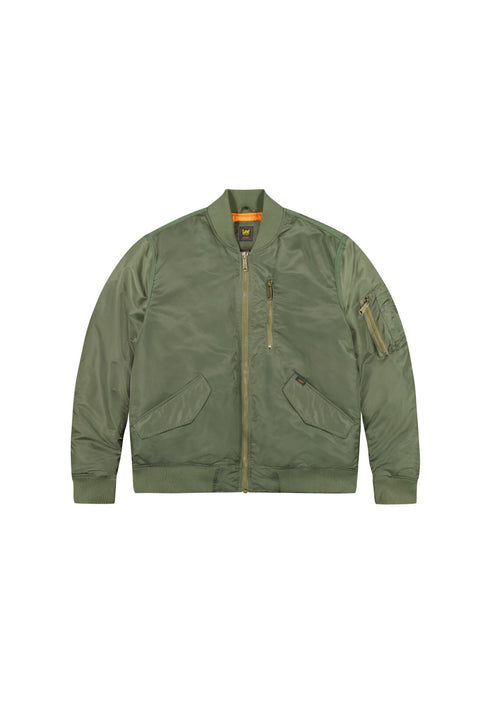Lee Unisex Bomber Jacket In Oak Moss