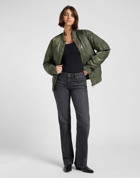 Lee Unisex Bomber Jacket In Oak Moss