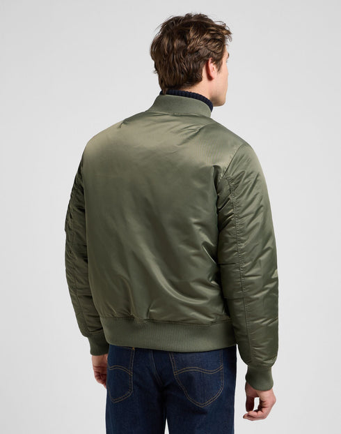 Lee Unisex Bomber Jacket In Oak Moss