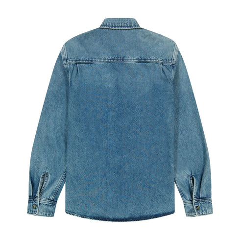 Lee Unisex Engineer Overshirt In Blue Meadow Wash