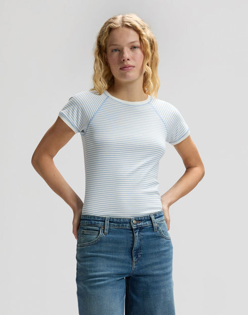 Lee Women's Baby T-Shirt In Halogen Stripe - Rodeo In