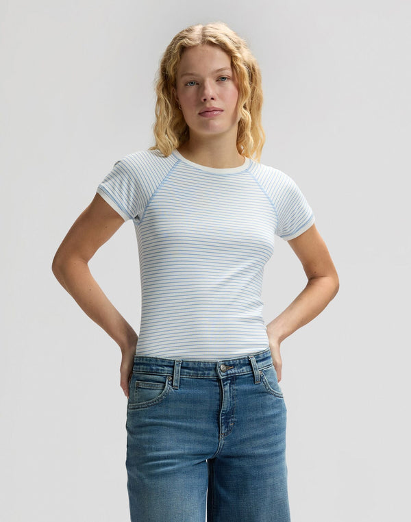 Lee Women's Baby T-Shirt In Halogen Stripe - Rodeo In