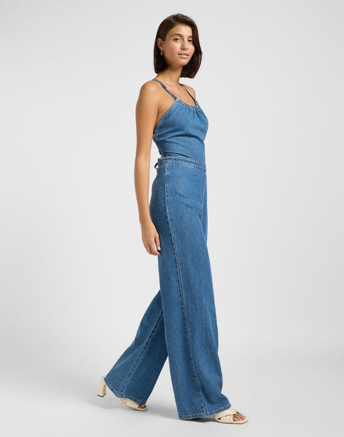Lee Women's Backless Jumpsuit In Take A Dive