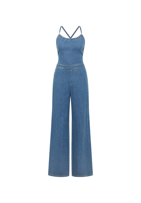 Lee Women's Backless Jumpsuit In Take A Dive