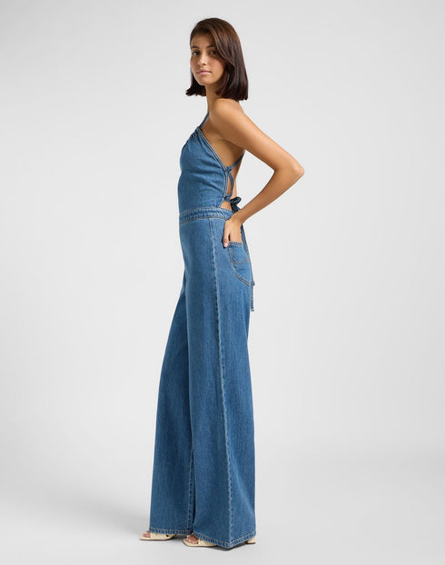 Lee Women's Backless Jumpsuit In Take A Dive