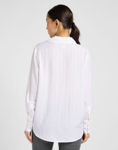 Lee Women's Balloon Sleeve Shirt In Bright White - Rodeo In
