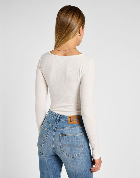 Lee Women's Boat Neck T-Shirt in Ecru