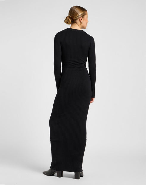 Lee Women's Crew Neck Maxi Dress In Unionall Black