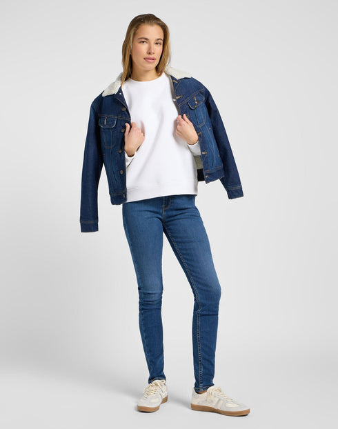 Lee Women's Crew Neck Sweatshirt In Bright White